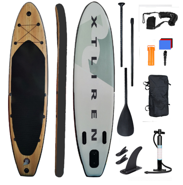 Zweischichtiges PVC-SUP-Board mit aufblasbarer Pumpe für Stand-Up-Paddle-Board